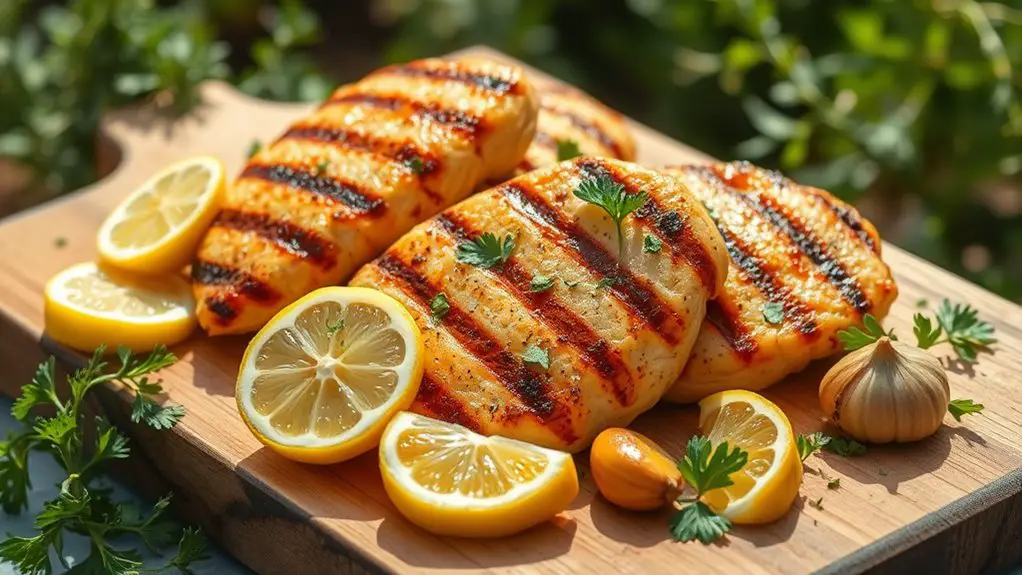 lemon garlic grilled cutlets