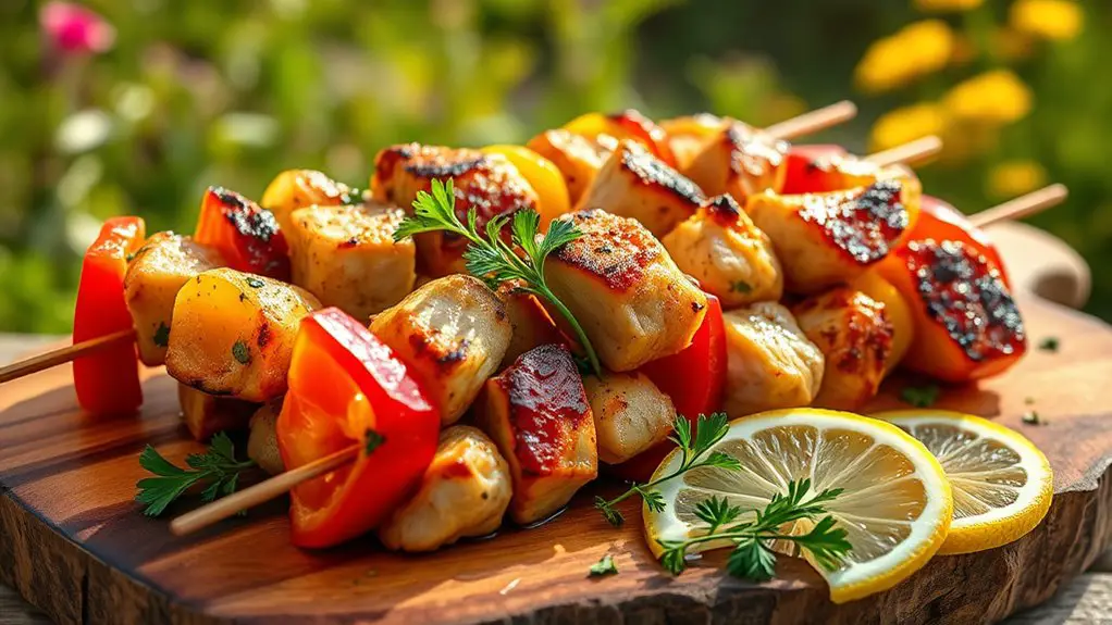 lemon herb chicken skewers