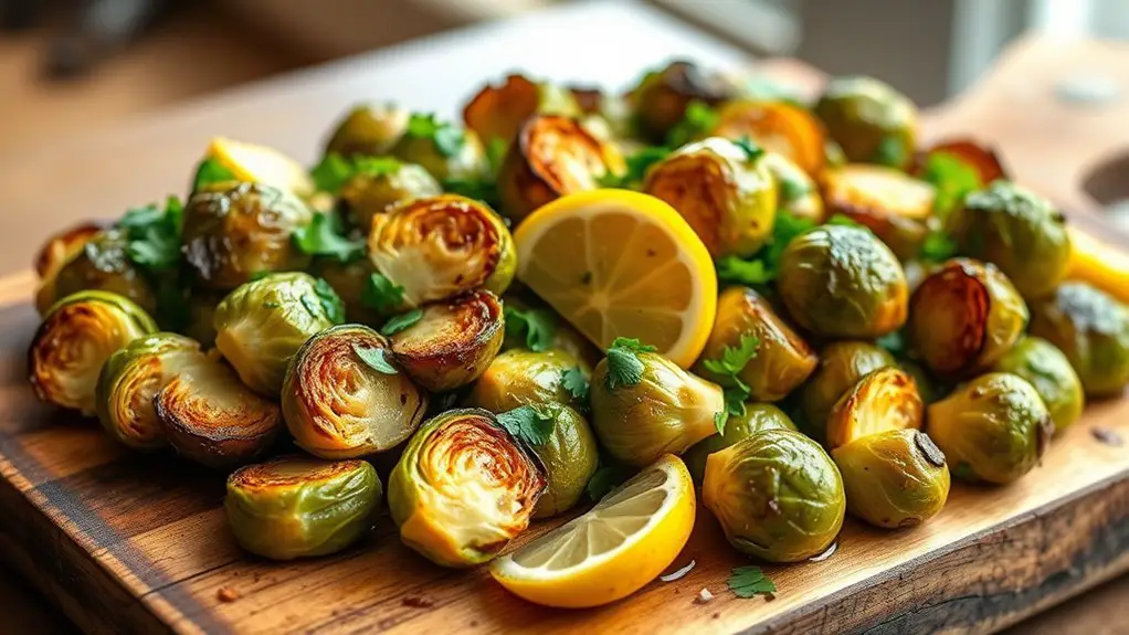 lemon herb roasted sprouts