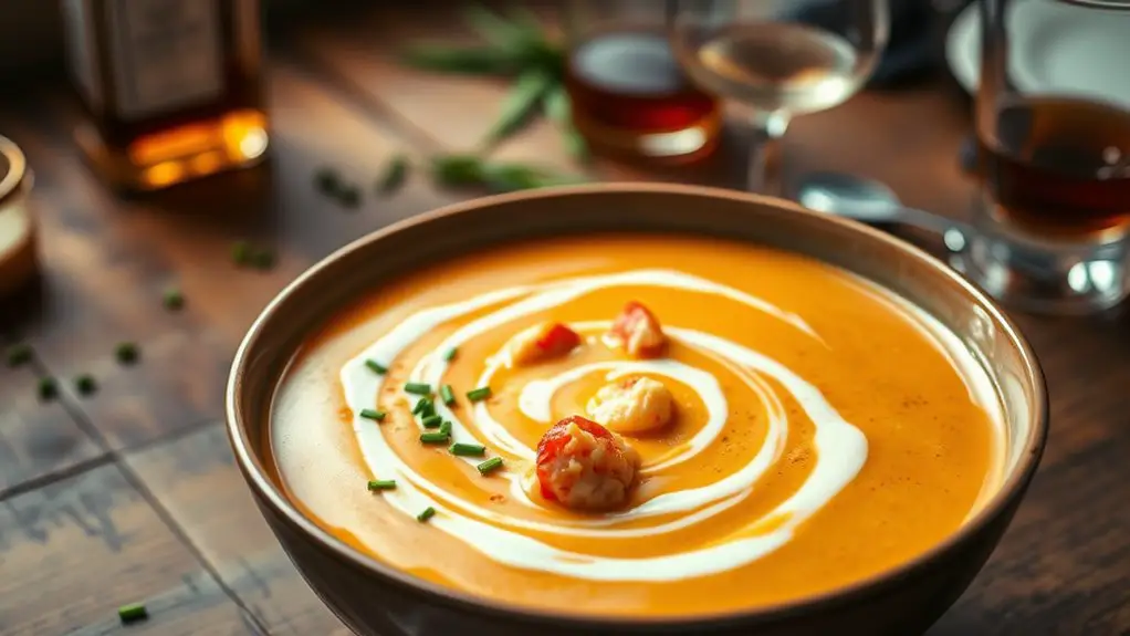 lobster bisque with cognac