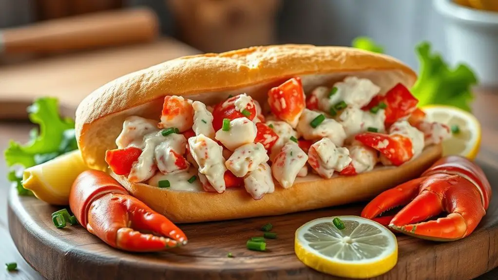 lobster filled sandwich delight