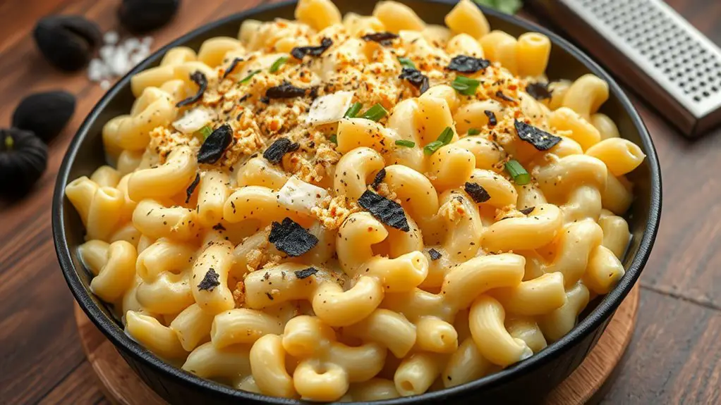 luxurious cheese pasta dish