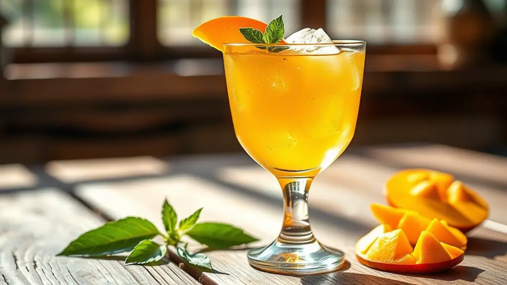 mango basil flavored cocktail