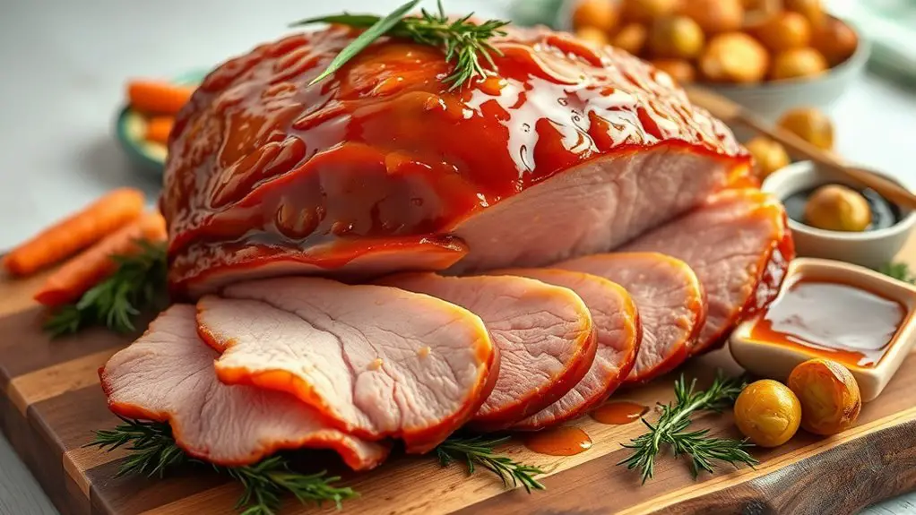 maple mustard glazed ham