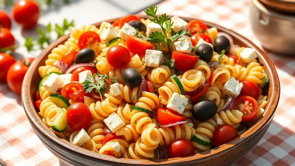 mediterranean inspired pasta dish