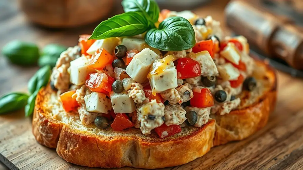 mediterranean style tuna sandwich