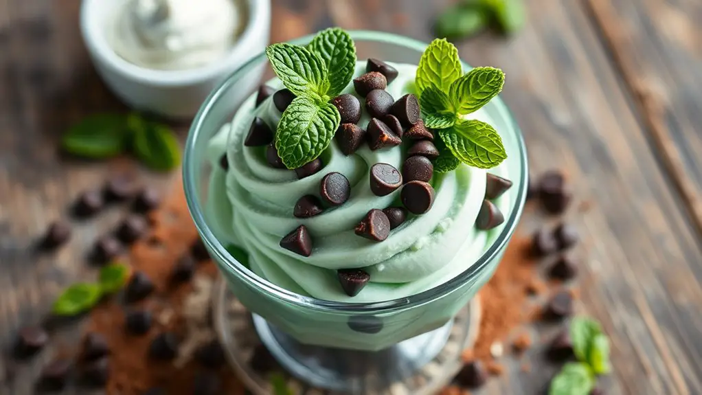 minty chocolatey ice cream