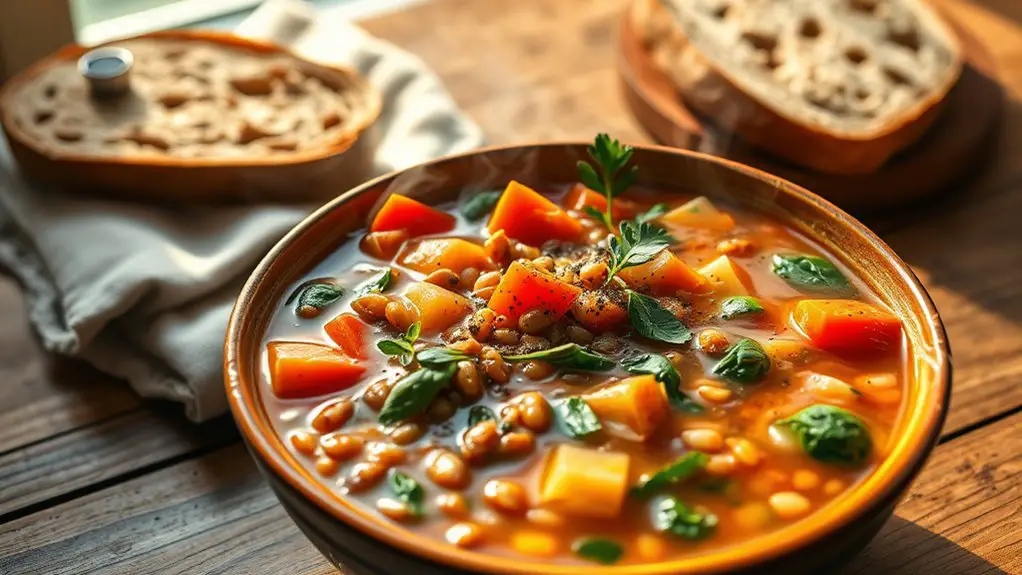 nutritious lentil vegetable soup