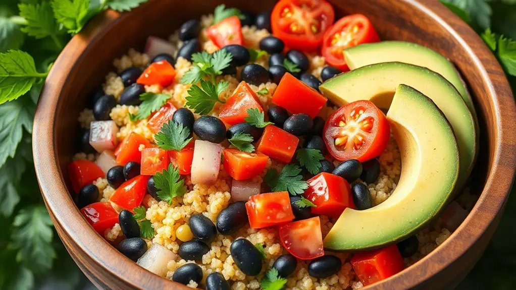 nutritious quinoa black bean salad