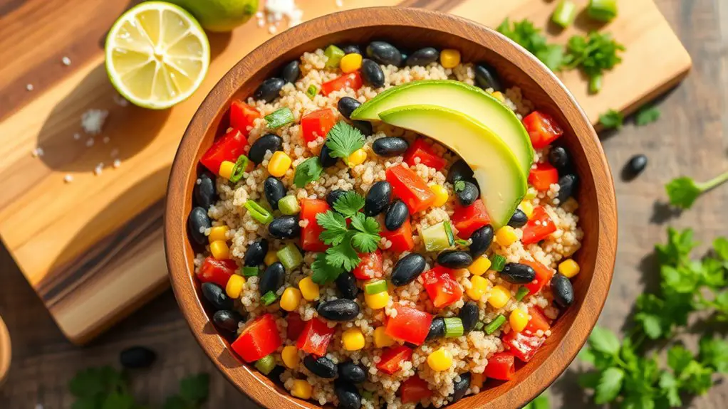 nutritious quinoa black bean salad