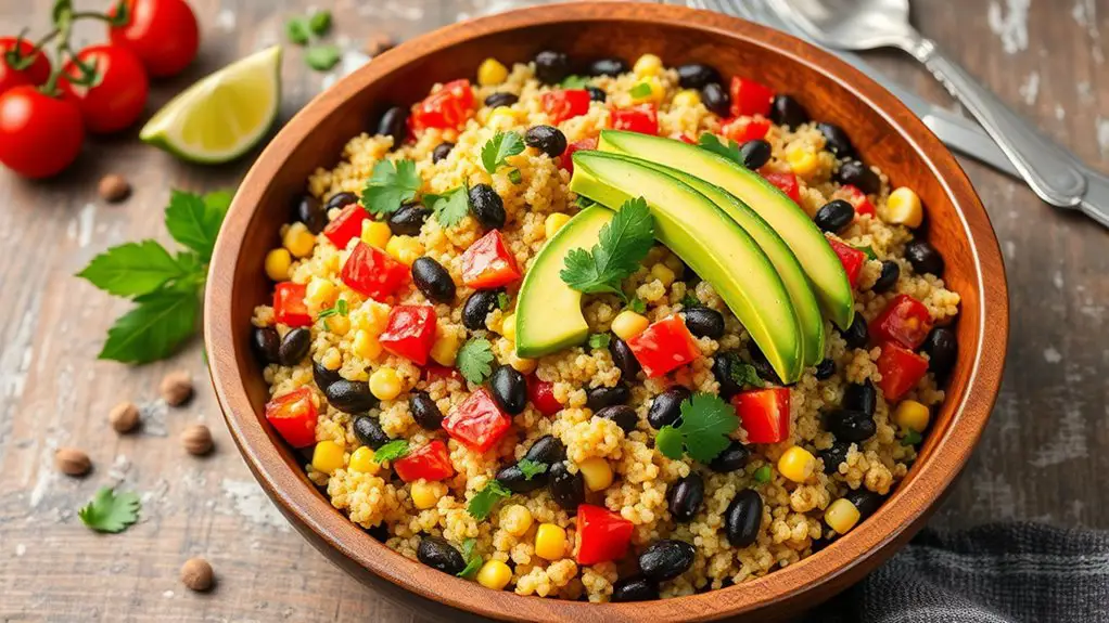 nutritious quinoa black bean salad