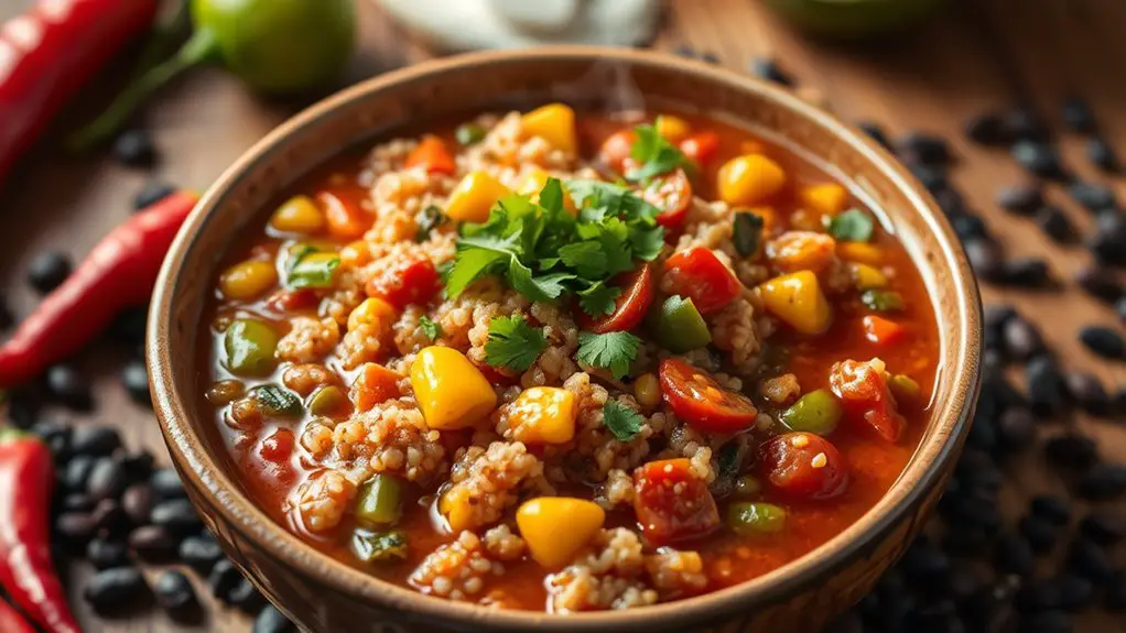 nutritious quinoa vegetable chili