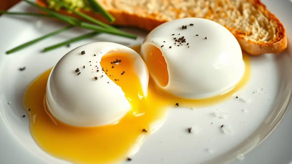 perfectly cooked poached eggs