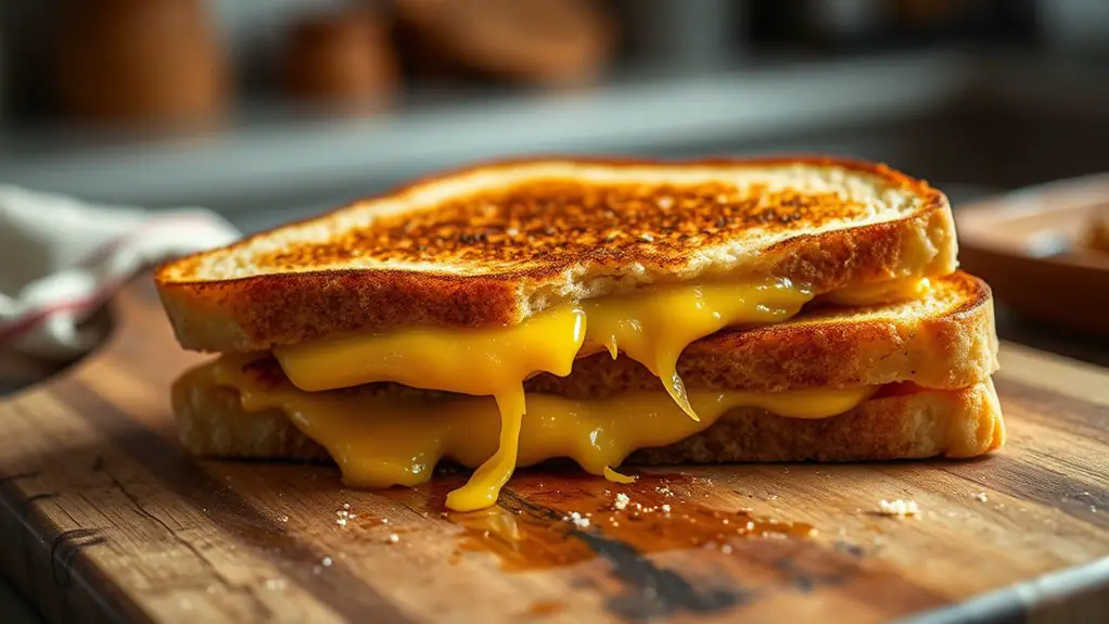 perfectly toasted cheese sandwich