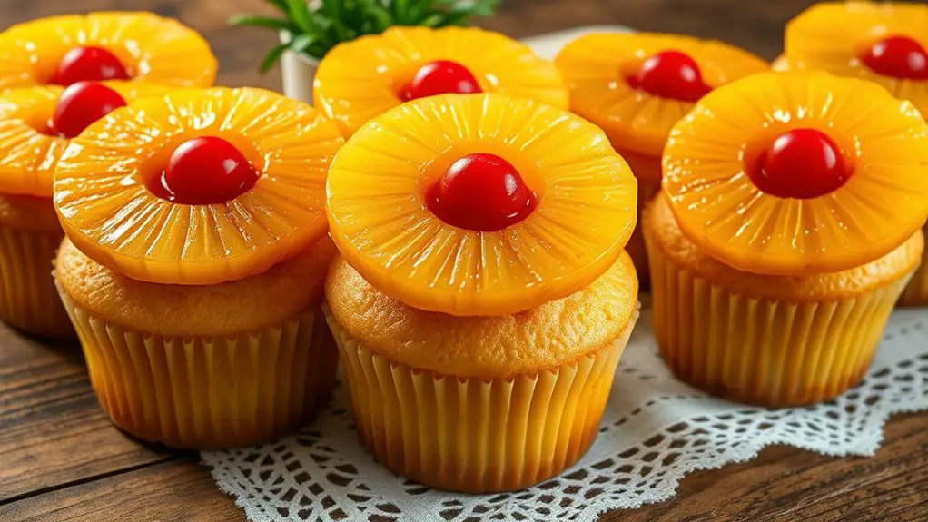 pineapple upside down cupcakes