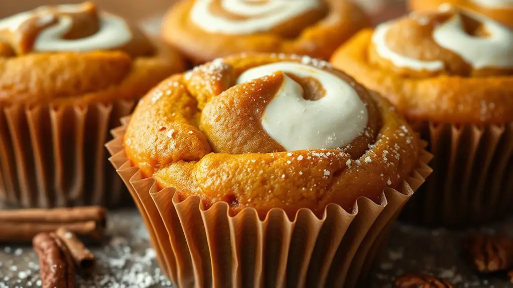 pumpkin muffins with cream cheese