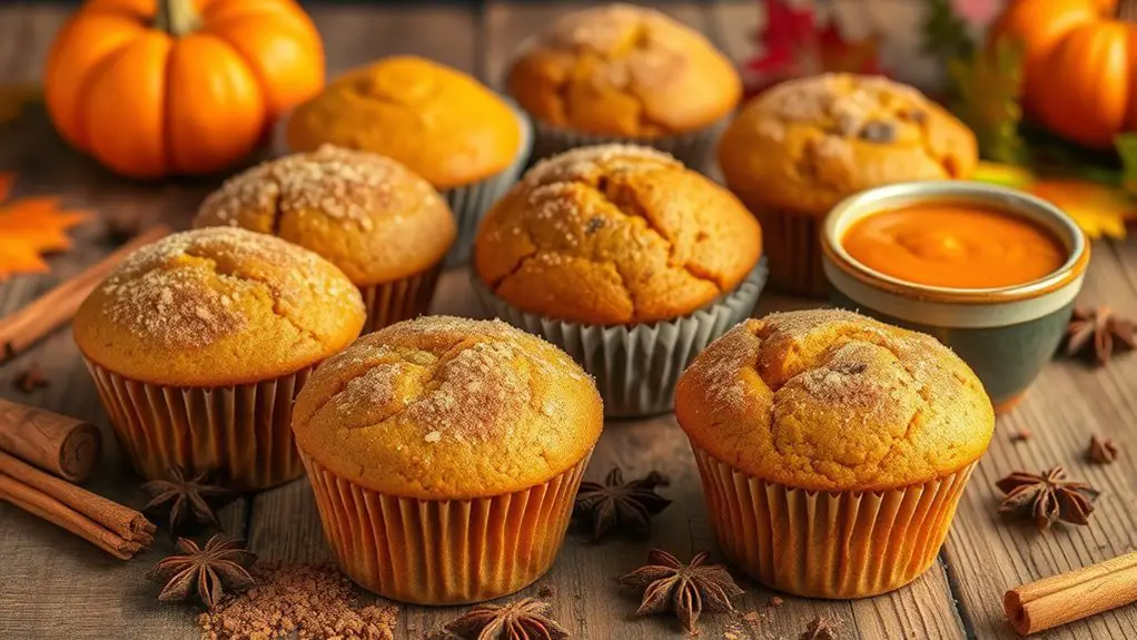 pumpkin spice flavored muffins