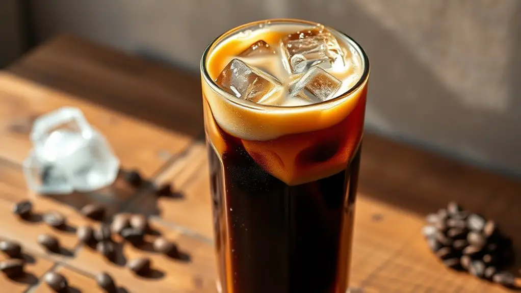 refreshing chilled coffee beverage