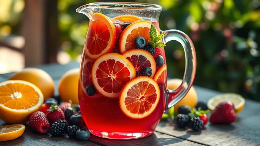 refreshing fruity wine cocktail