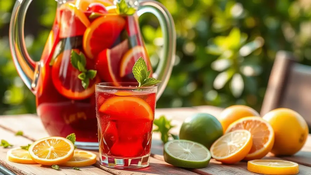 refreshing fruity wine punch