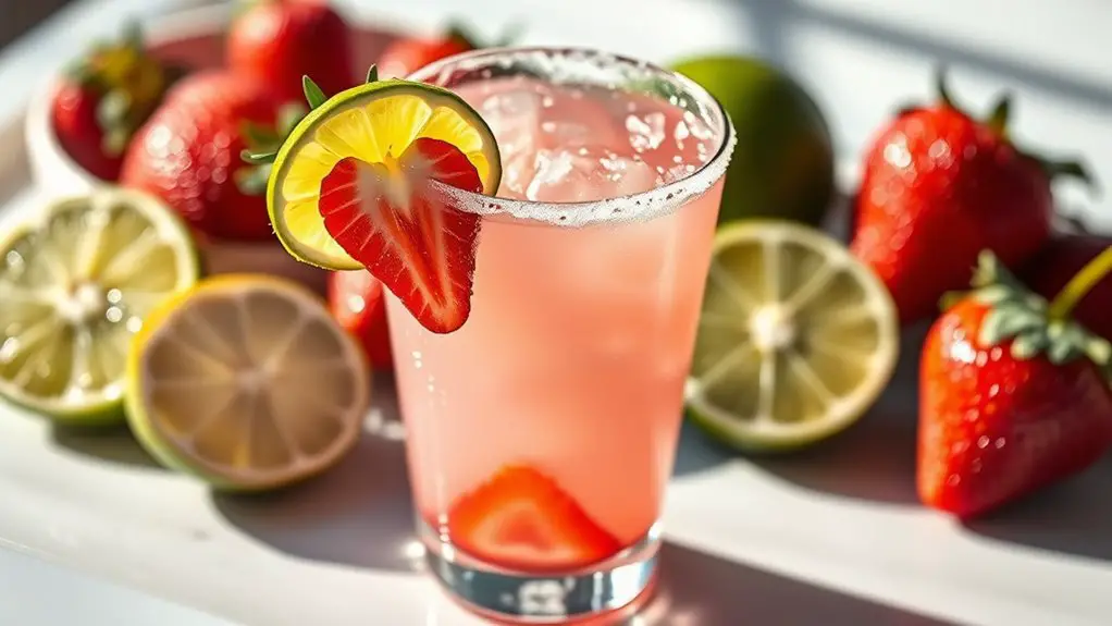 refreshing strawberry lime cocktail