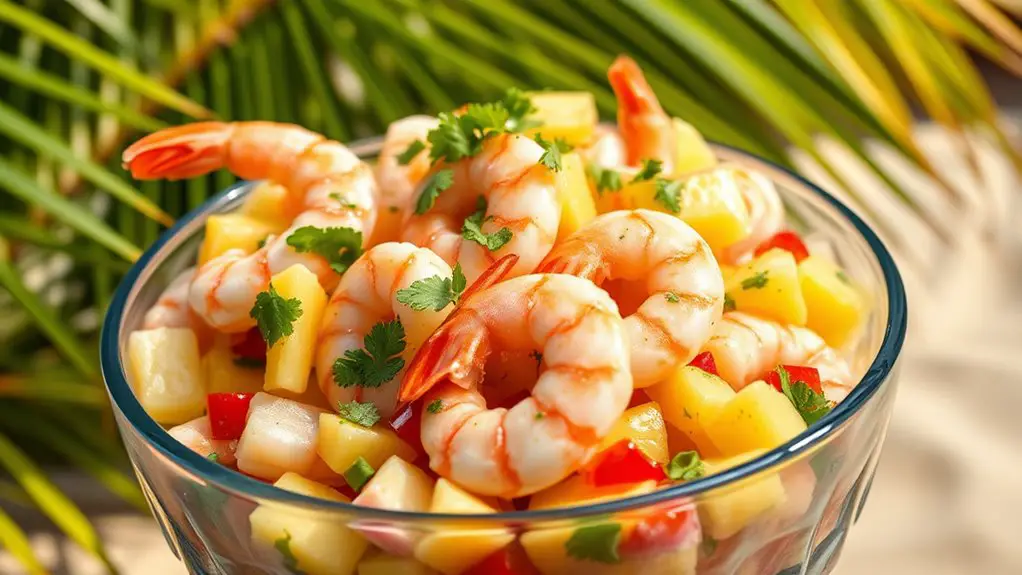 refreshing tropical shrimp dish