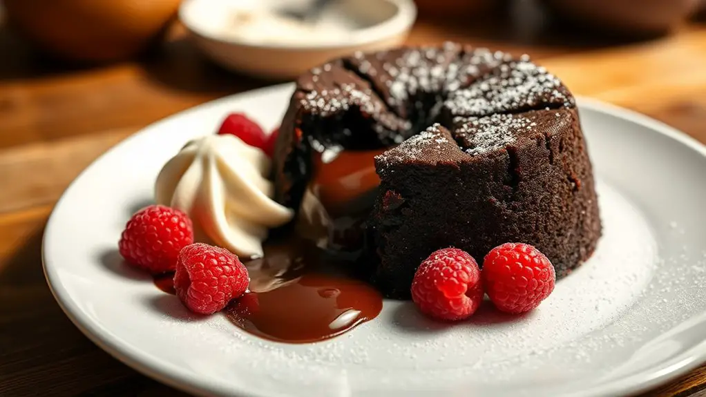 rich molten chocolate dessert