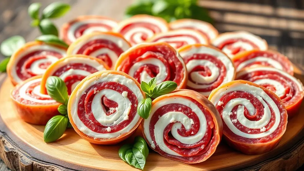 salami cream cheese wraps