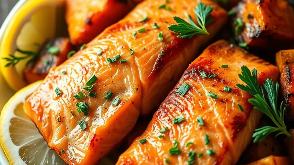 salmon and sweet potato dish