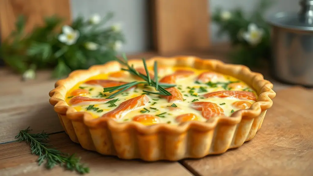 salmon filled savory pie