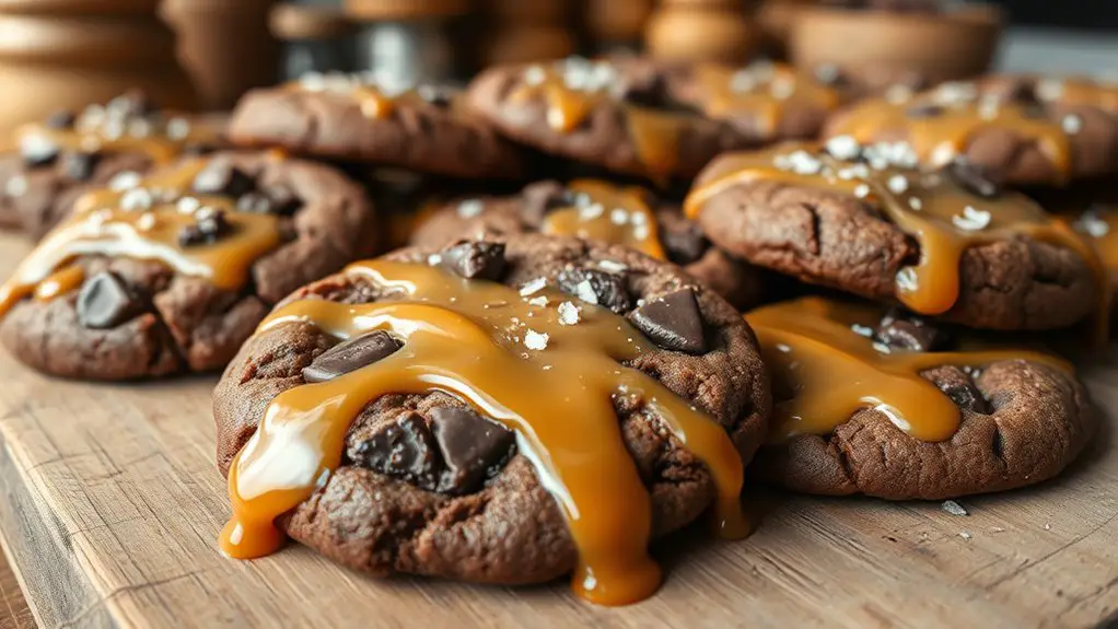 salted caramel chocolate cookies