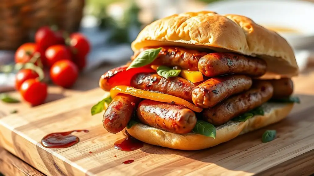 sausage and pepper sandwiches