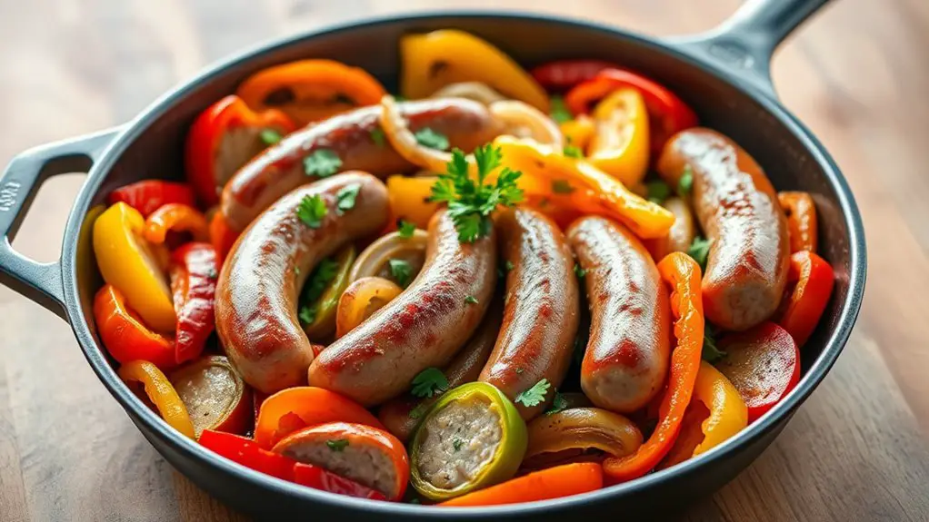 sausage and peppers skillet