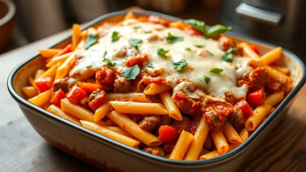 sausage pepper pasta dish