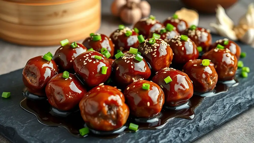 savory asian teriyaki meatballs