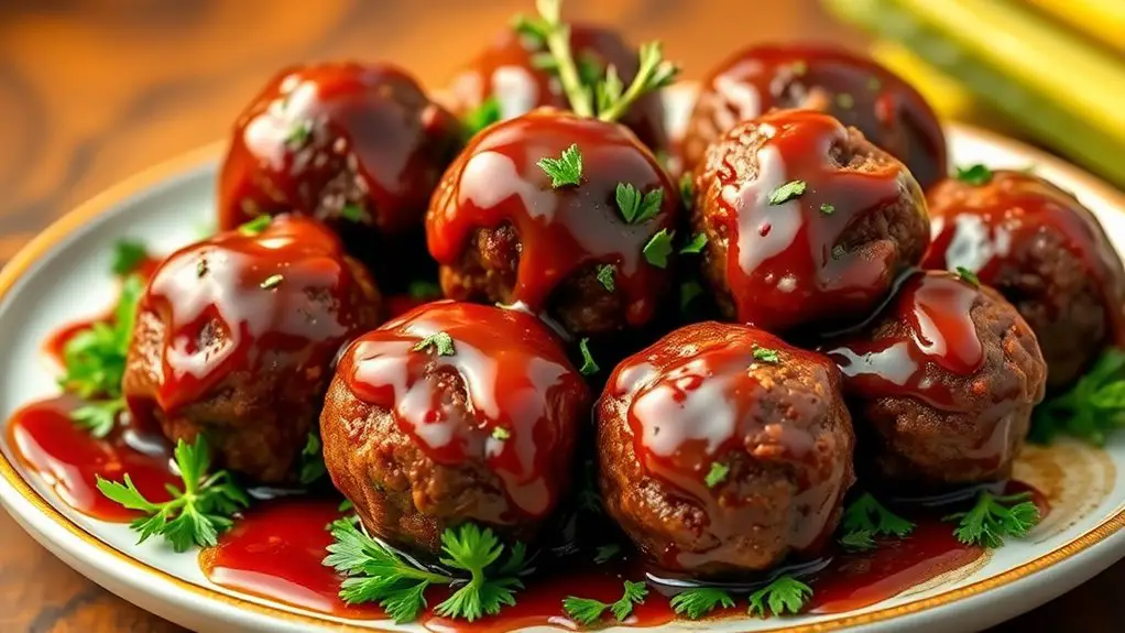 savory bbq beef meatballs