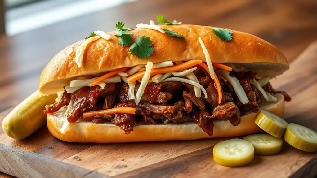 savory bbq pork sandwich