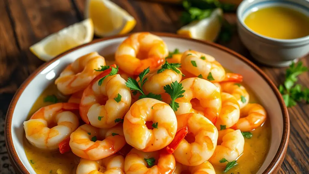 savory garlic butter shrimp