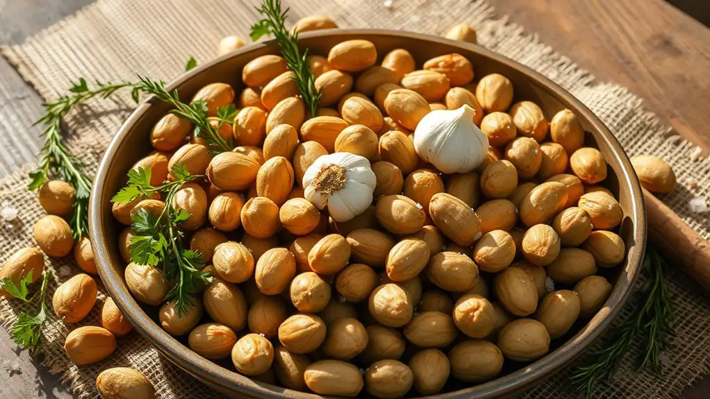 savory garlic herb peanuts