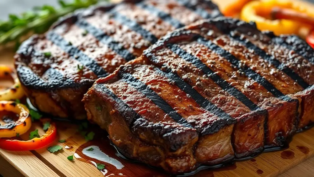 savory grilled beef steaks