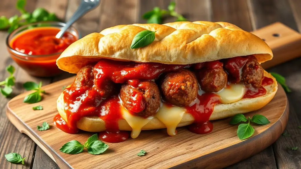 savory italian meatball sub