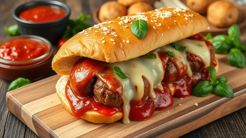 savory meatball sandwich delight