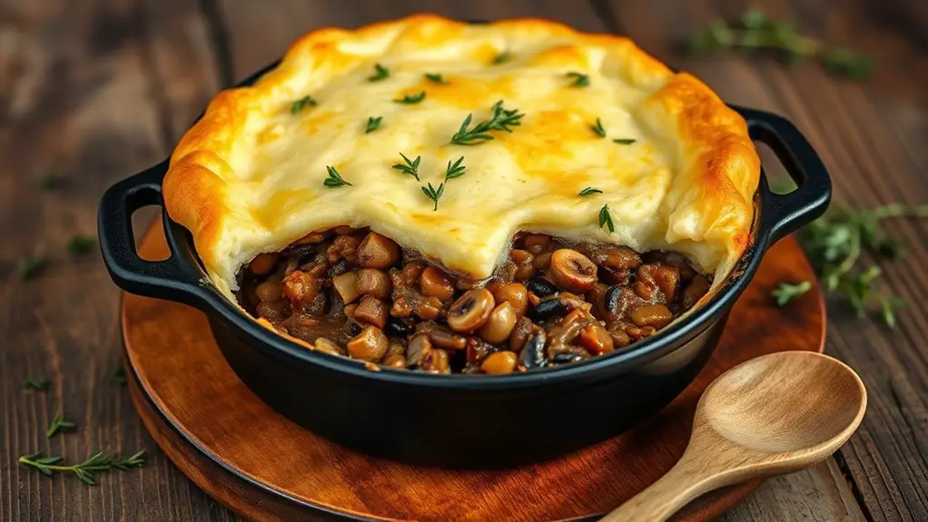 savory mushroom lentil pie