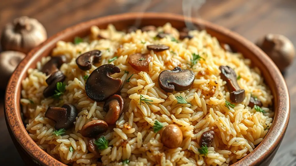 savory mushroom rice dish