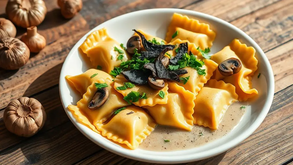 savory mushroom truffle pasta