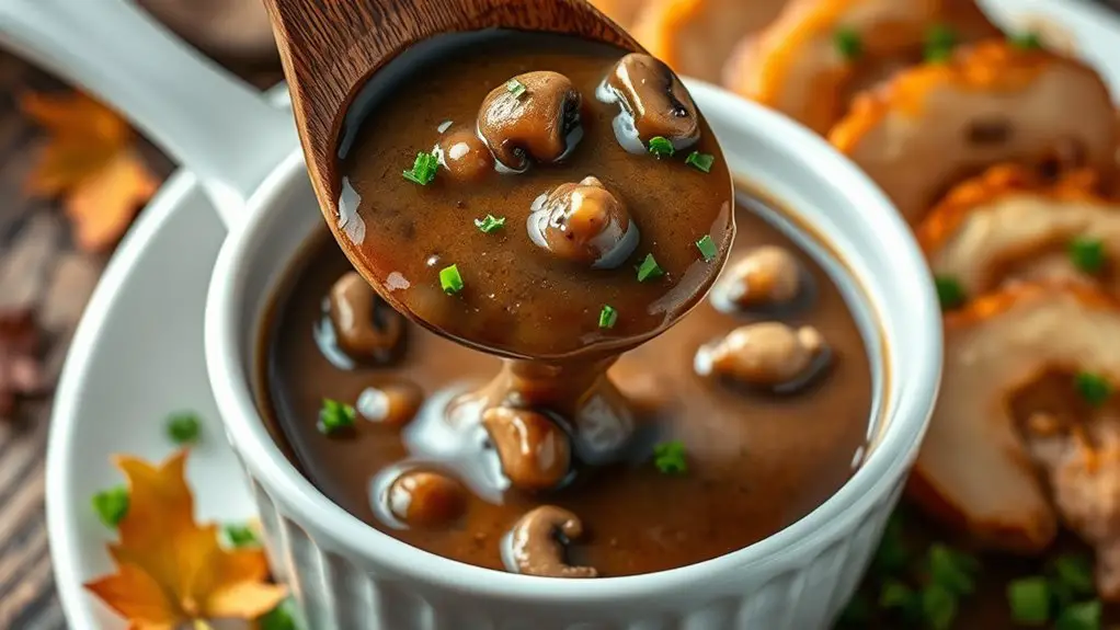 savory mushroom turkey gravy