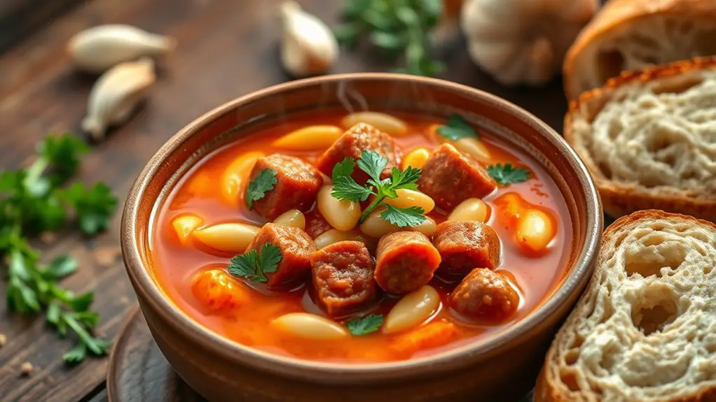 savory sausage bean stew