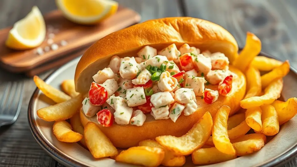 savory seafood sandwich treat