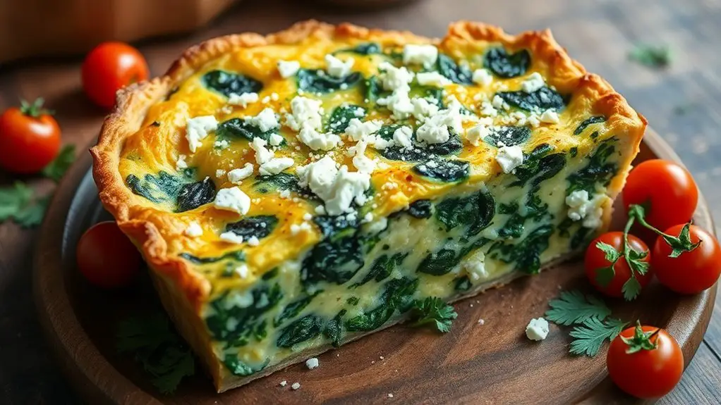 savory spinach feta casserole