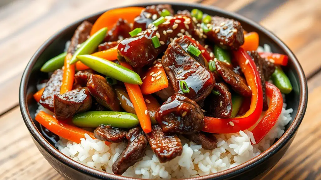 savory stir fried sirloin dish